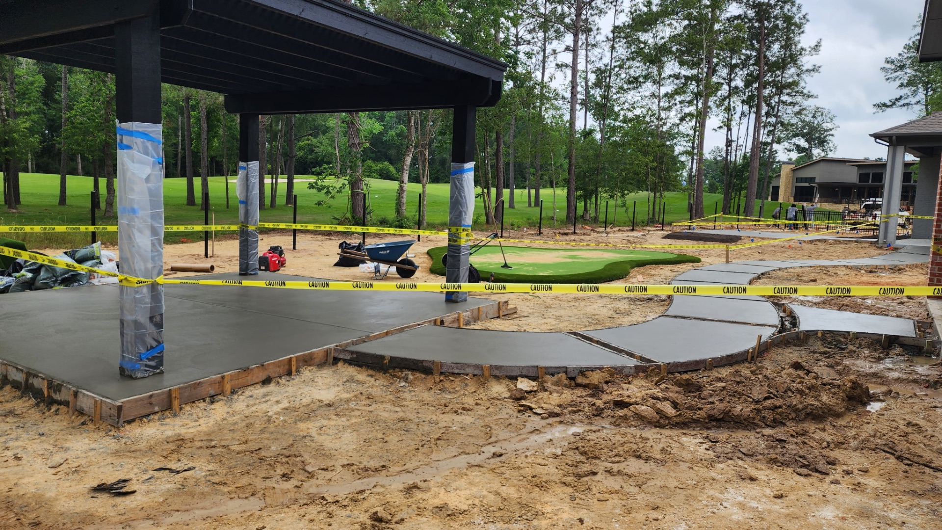 Pergola pad & walkway