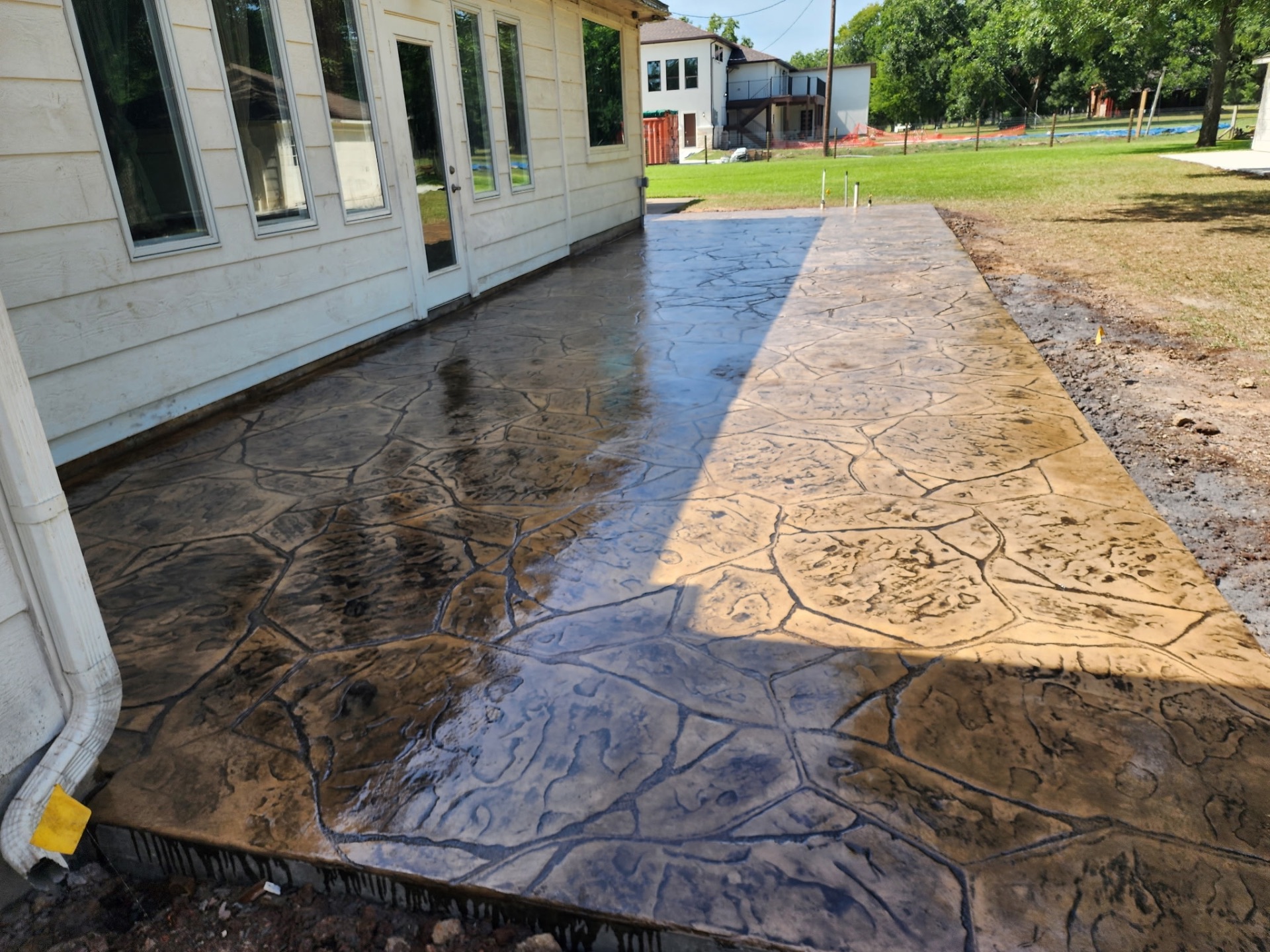 Stamped & stained patio